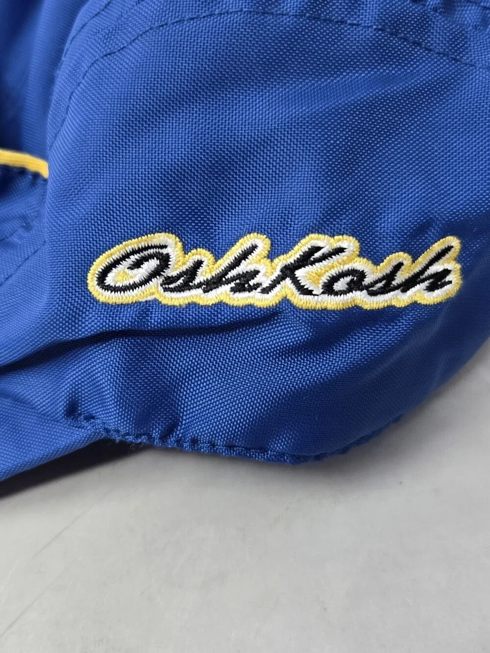 Vintage Oshkosh Hat Infant Size Embroidered Blue Sports 100% Nylon
